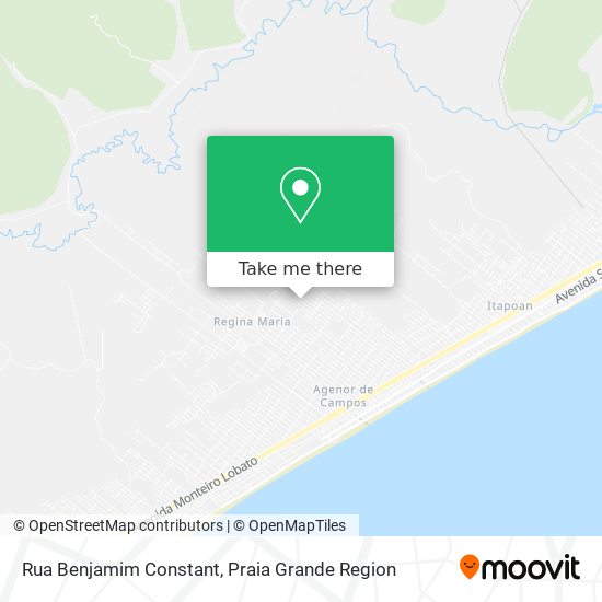 Rua Benjamim Constant map