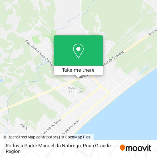 Rodovia Padre Manoel da Nóbrega map