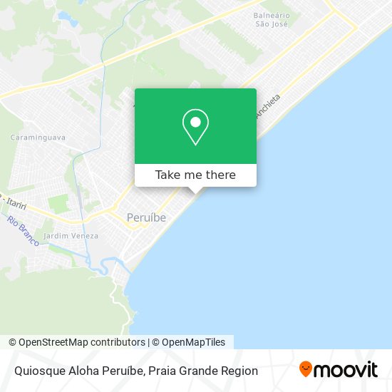 Quiosque Aloha Peruíbe map