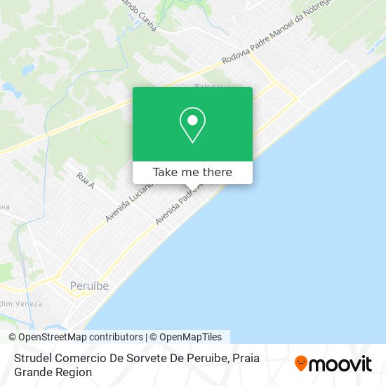 Strudel Comercio De Sorvete De Peruibe map