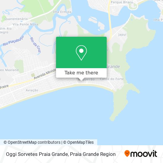 Mapa Oggi Sorvetes Praia Grande