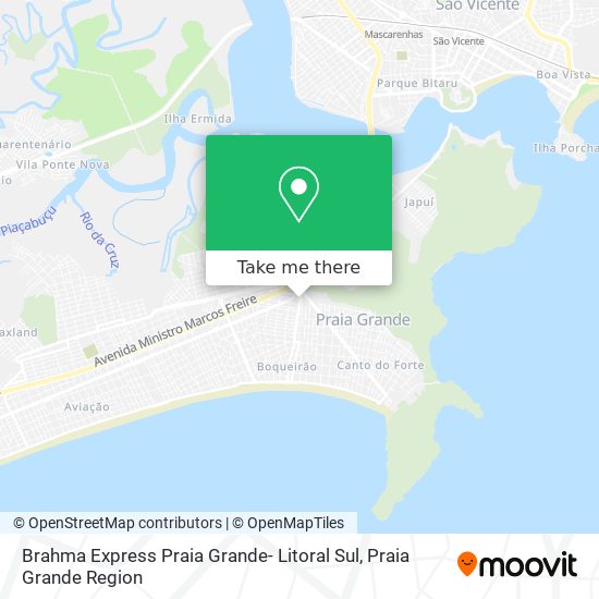 Mapa Brahma Express Praia Grande- Litoral Sul