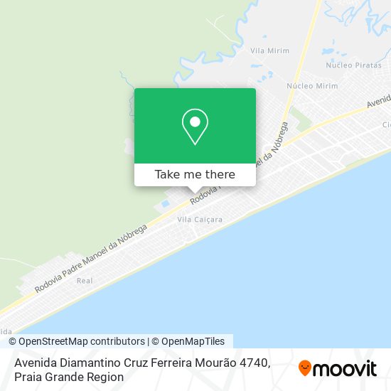 Mapa Avenida Diamantino Cruz Ferreira Mourão 4740
