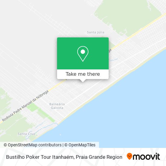 Bustilho Poker Tour Itanhaém map