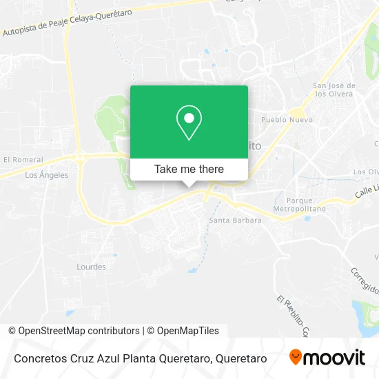 Mapa de Concretos Cruz Azul Planta Queretaro