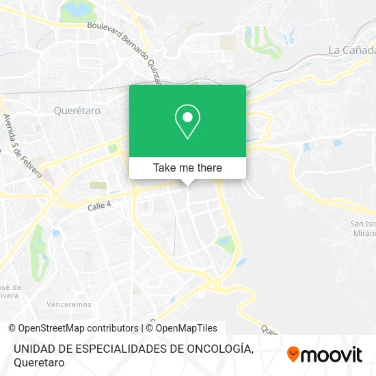 Mapa de UNIDAD DE ESPECIALIDADES DE ONCOLOGÍA