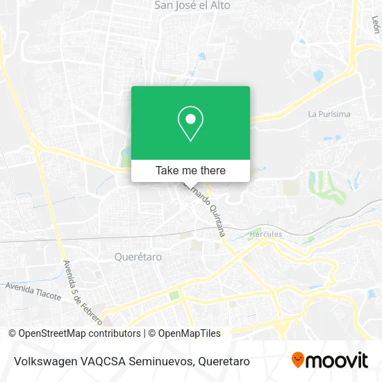 Mapa de Volkswagen VAQCSA Seminuevos