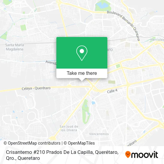 Mapa de Crisantemo #210 Prados De La Capilla, Querétaro, Qro.
