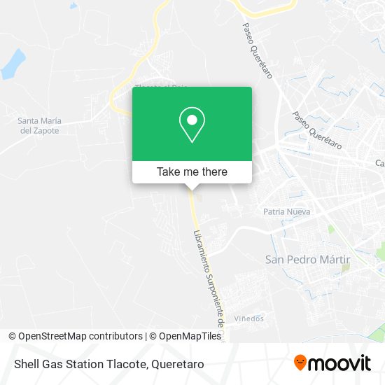 Shell Gas Station Tlacote map