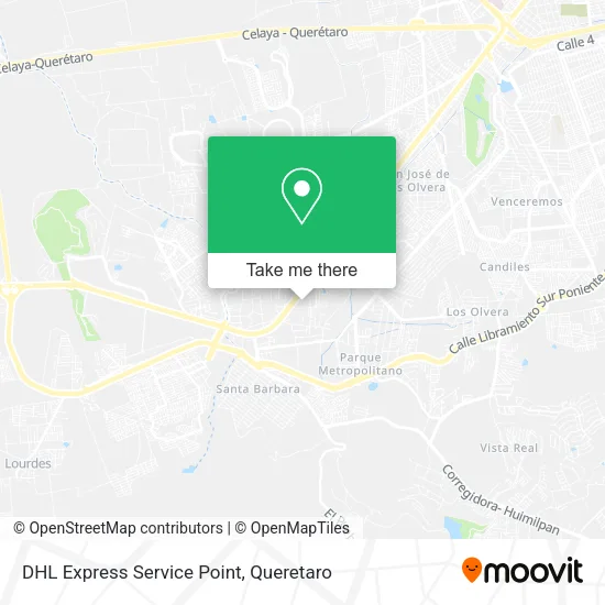 Mapa de DHL Express Service Point