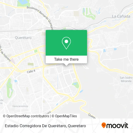 Mapa de Estadio Corregidora De Querétaro