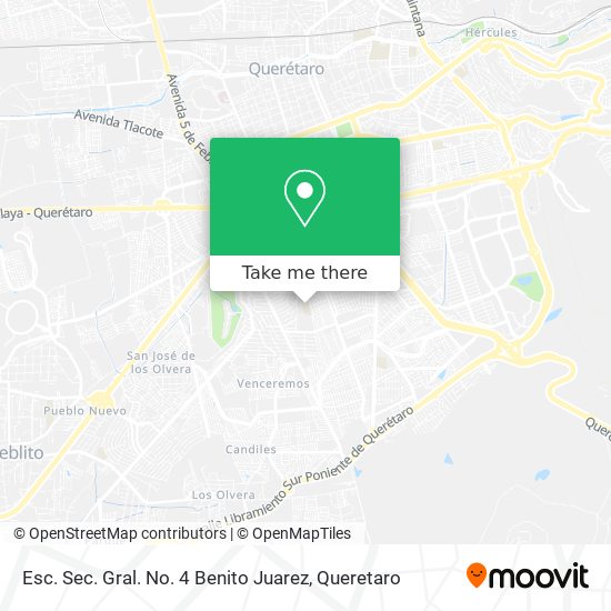Mapa de Esc. Sec. Gral. No. 4 Benito Juarez