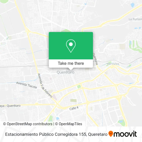 Mapa de Estacionamiento Público Corregidora 155