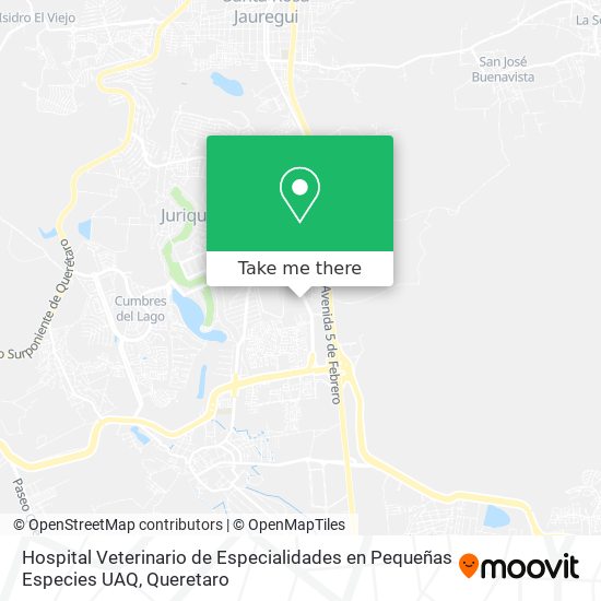 Hospital Veterinario de Especialidades en Pequeñas Especies UAQ map