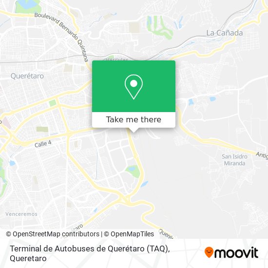 Mapa de Terminal de Autobuses de Querétaro (TAQ)