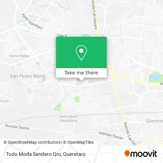Todo Moda Sendero Qro map