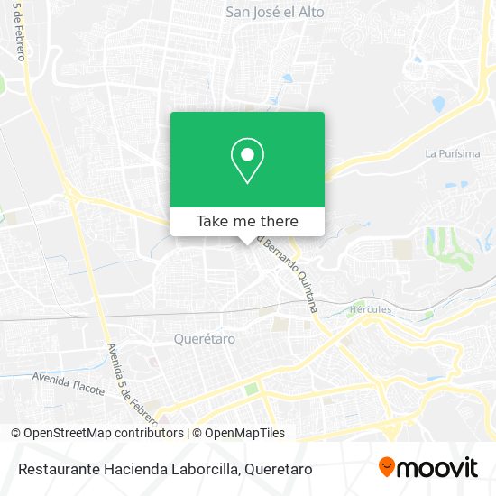 How to get to Restaurante Hacienda Laborcilla in Santiago De Querétaro by  Bus?