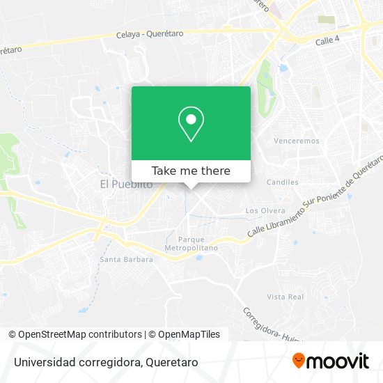 Mapa de Universidad corregidora