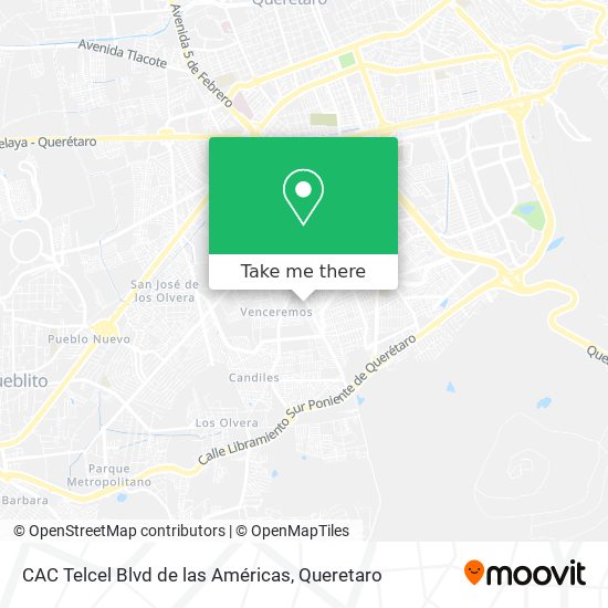 CAC  Telcel Blvd de las Américas map