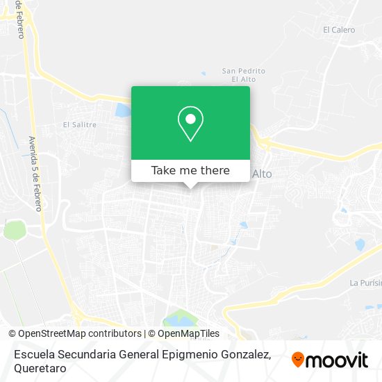 Escuela Secundaria General Epigmenio Gonzalez map