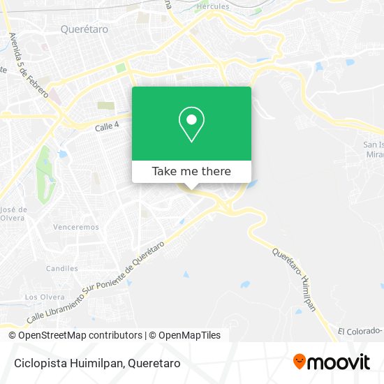 Ciclopista Huimilpan map