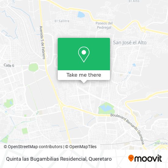 How to get to Quinta las Bugambilias Residencial in Santiago De Querétaro  by Bus?