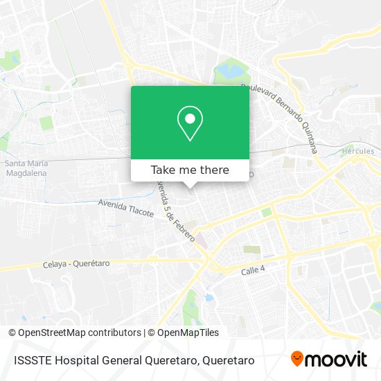 Mapa de ISSSTE Hospital General Queretaro