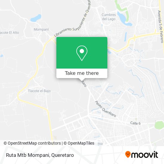 Ruta Mtb Mompani map