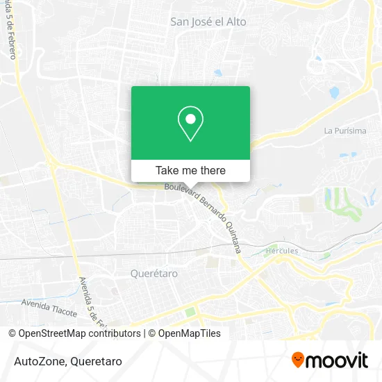 Mapa de AutoZone