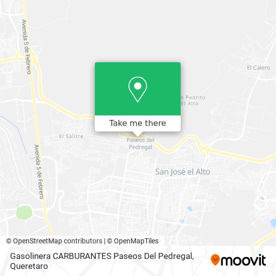 Mapa de Gasolinera CARBURANTES Paseos Del Pedregal