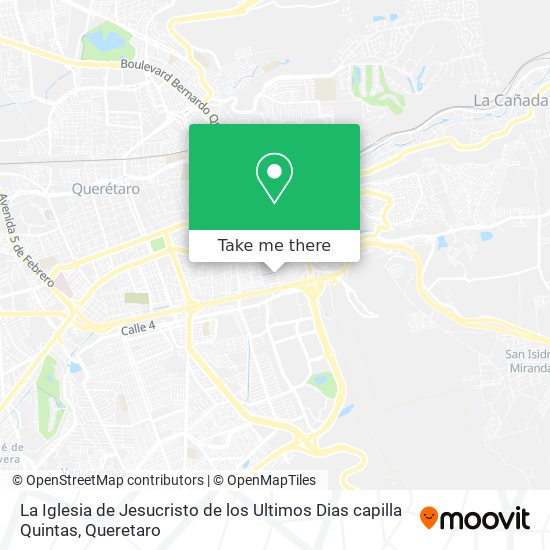 La Iglesia de Jesucristo  de  los Ultimos Dias capilla Quintas map