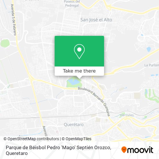 Parque de Béisbol Pedro 'Mago' Septién Orozco map