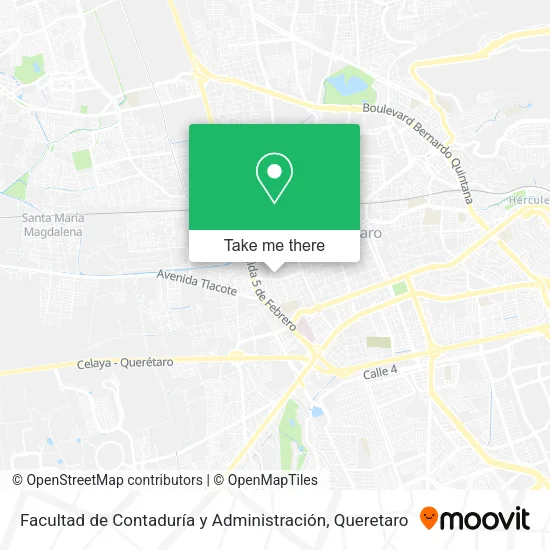 Mapa de Facultad de Contaduría y Administración