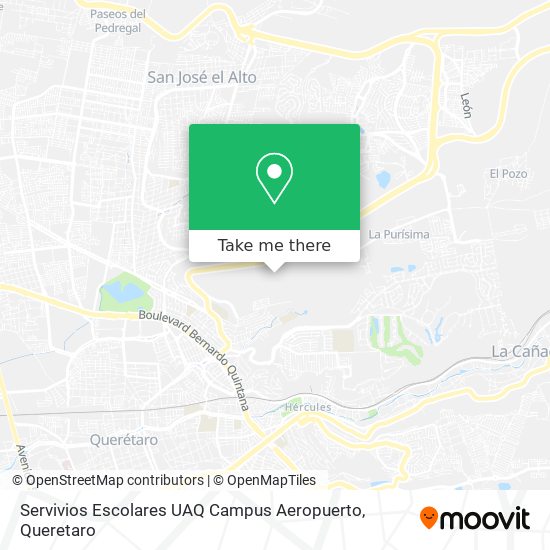 Mapa de Servivios Escolares UAQ Campus Aeropuerto