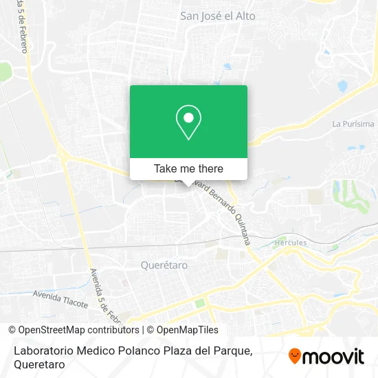 Mapa de Laboratorio Medico Polanco Plaza del Parque