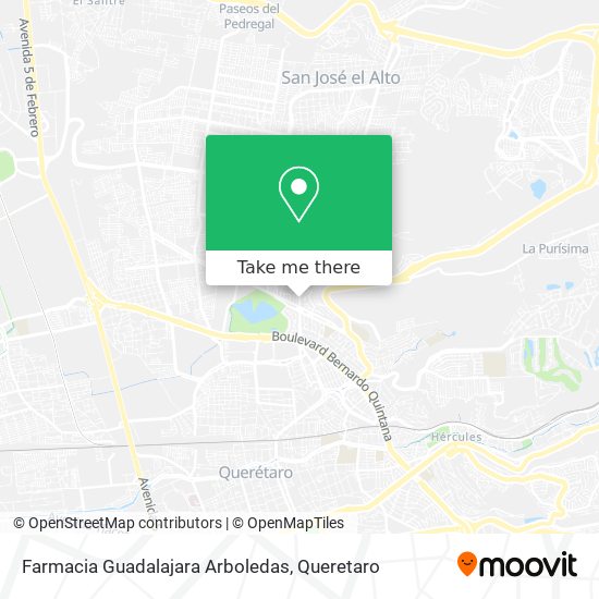 Farmacia Guadalajara Arboledas map