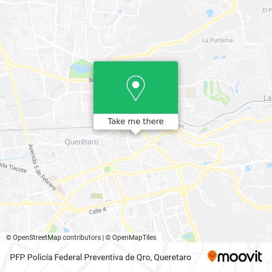 PFP Policía Federal Preventiva de Qro map
