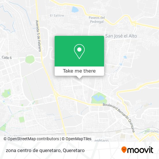 zona centro de queretaro map