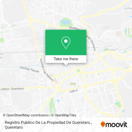 Mapa de Registro Publico De La Propiedad De Queretaro.