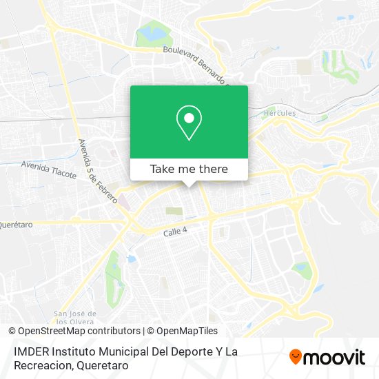 Mapa de IMDER Instituto Municipal Del Deporte Y La Recreacion