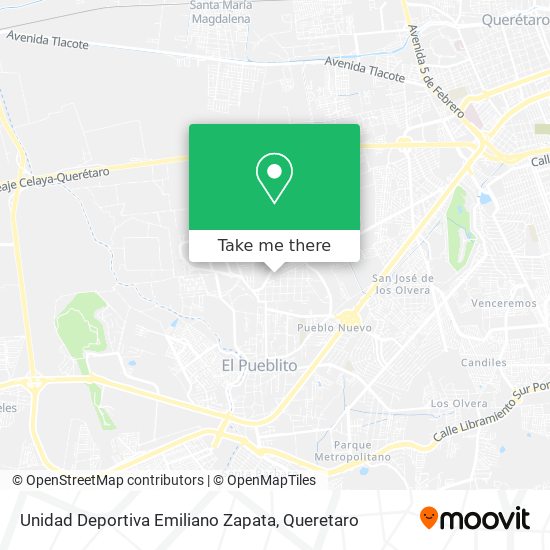 Unidad Deportiva Emiliano Zapata map