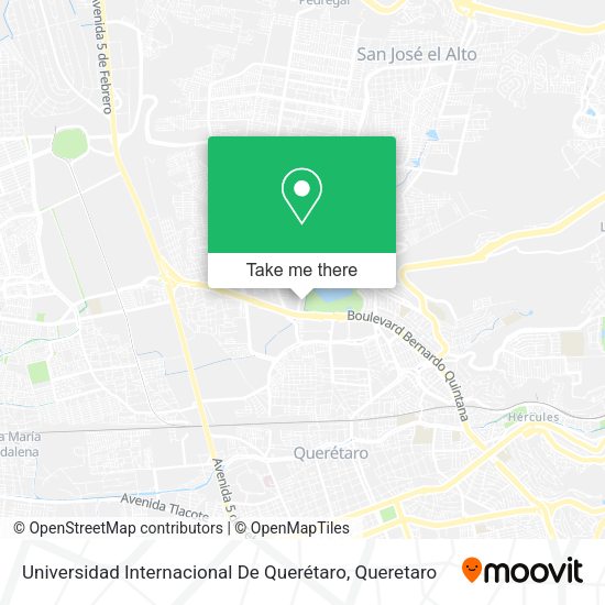 Mapa de Universidad Internacional De Querétaro