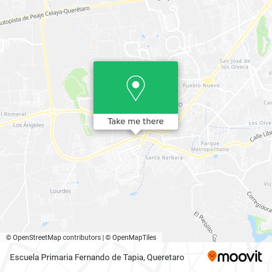 Mapa de Escuela Primaria Fernando de Tapia