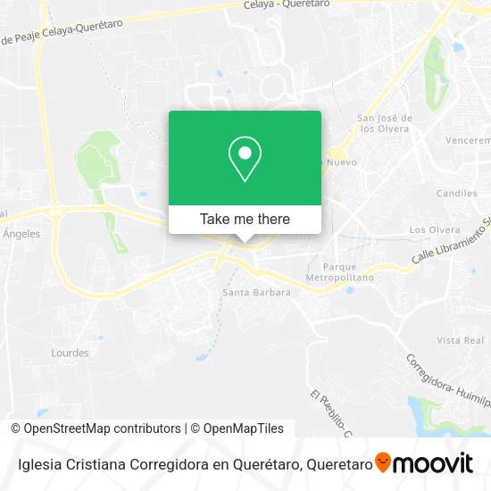 Mapa de Iglesia Cristiana Corregidora en Querétaro