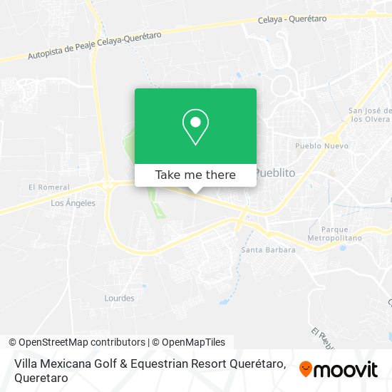 Mapa de Villa Mexicana Golf & Equestrian Resort Querétaro