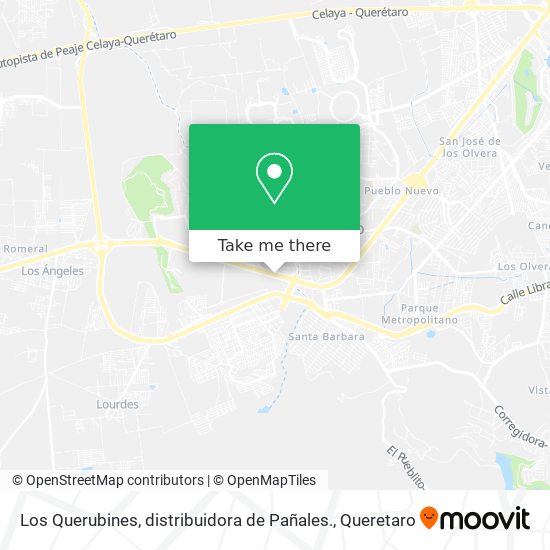 Mapa de Los Querubines, distribuidora de Pañales.