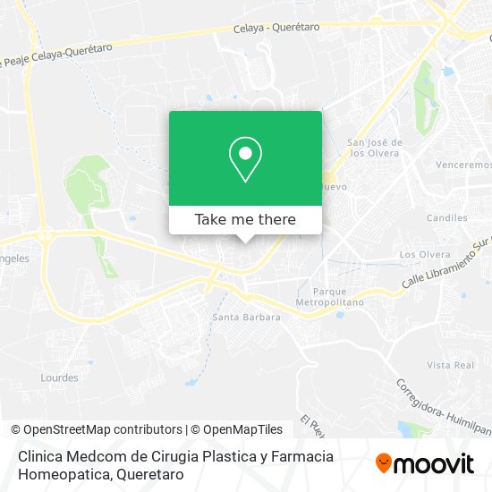 Mapa de Clinica Medcom de Cirugia Plastica y Farmacia Homeopatica