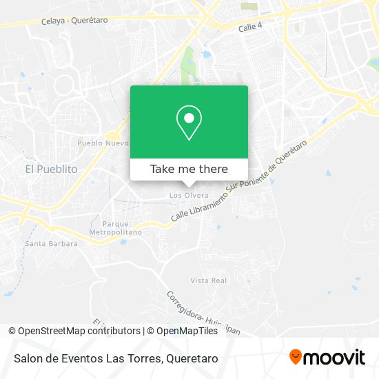 Mapa de Salon de Eventos Las Torres