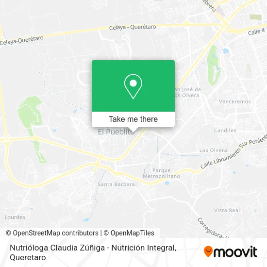 Mapa de Nutrióloga Claudia Zúñiga - Nutrición Integral
