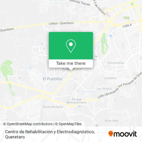 Mapa de Centro de Rehabilitación y Electrodiagnóstico